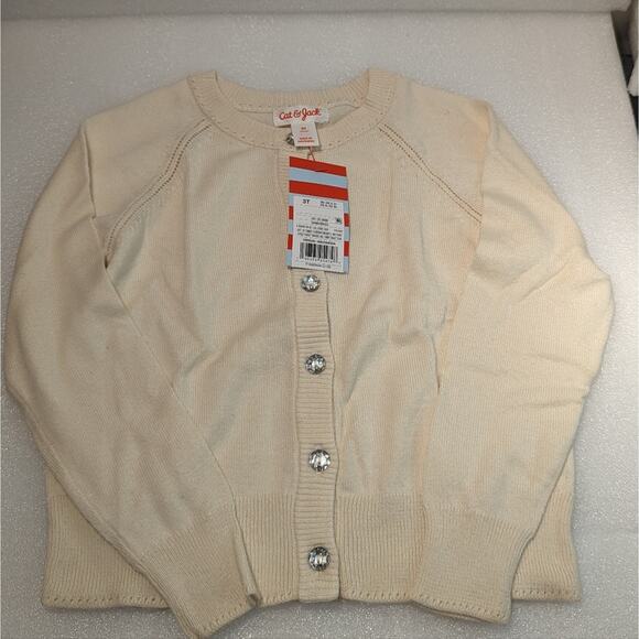 Cat and Jack 3T knitted cardigan in Sand - Picture 5 of 7